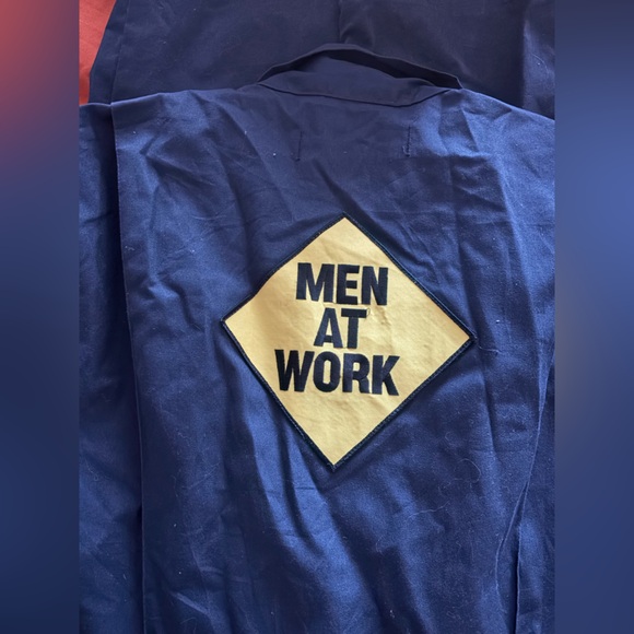 Coveralls size 42 large patch on back says “men at work” - Picture 4 of 5